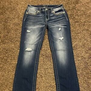 Miss Me Women’s Mid Rise Straight Jeans size 30W x 33L